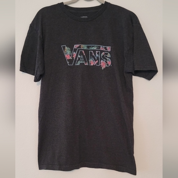 Vans Other - VANS Gray Floral T-shirt Size Medium